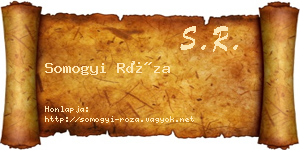 Somogyi Róza névjegykártya